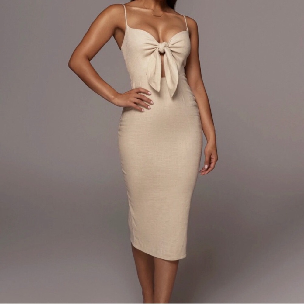 JULUXLABEL NATURAL DOLORES LINEN DRESS